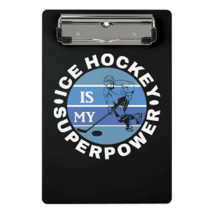 Eishockey ist meine Supermacht Mini Klemmbrett