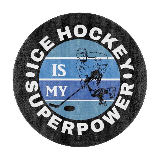 Eishockey ist meine Supermacht Schneidebrett (Vorderseite)