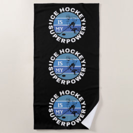 Eishockey ist meine Supermacht Strandtuch