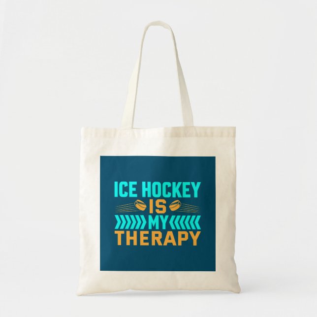 Eishockey ist meine Therapie Tragetasche (Vorne)