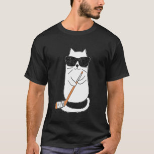Eishockey-Katz-Hockeyspieler-Schläger Retro T-Shirt