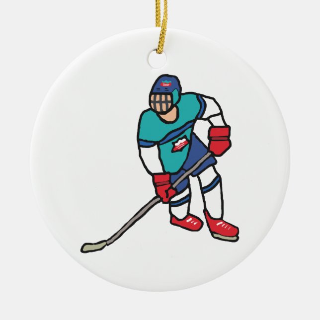 Eishockey Keramik Ornament (Vorne)