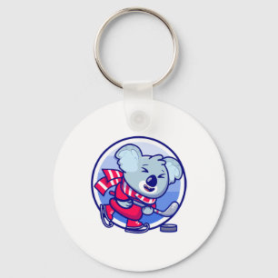 Eishockey Kinder Koala I Lustige Tiere Sport Schlüsselanhänger