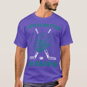 Eishockey-Leben ist Petter auf Eishockey-Skaten T-Shirt