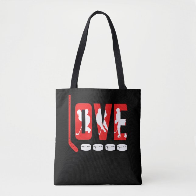 Eishockey-Liebe Eissport Tasche (Vorderseite)