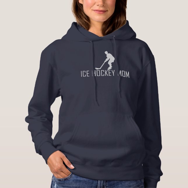 Eishockey-Mama Hoodie (Vorderseite)
