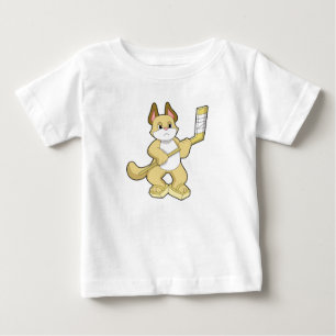 Eishockey mit Eishockeyschläger Baby T-shirt