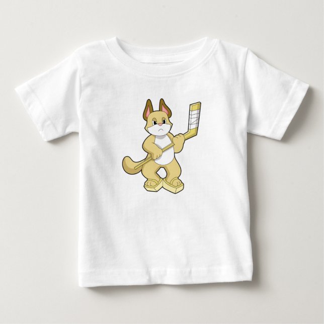 Eishockey mit Eishockeyschläger Baby T-shirt (Vorderseite)