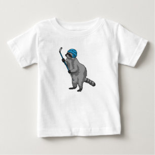 Eishockey mit Eishockeyschläger Baby T-shirt