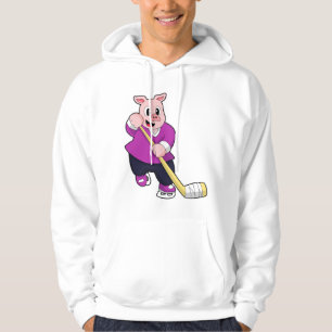 Eishockey mit Eishockeyschläger Hoodie