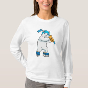 Eishockey mit Eishockeyschläger T-Shirt