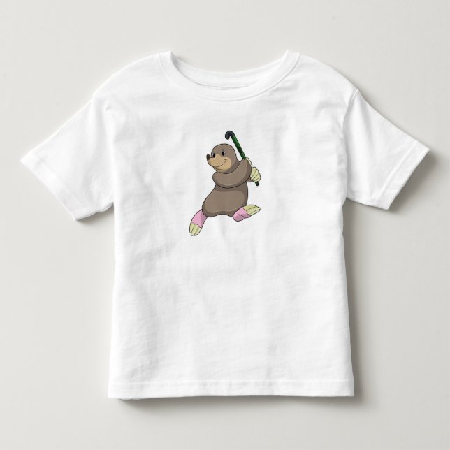 Eishockey mit Hockeyschläger Kleinkind T-shirt (Vorderseite)