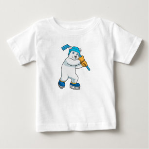 Eishockey mit Stick Baby T-shirt