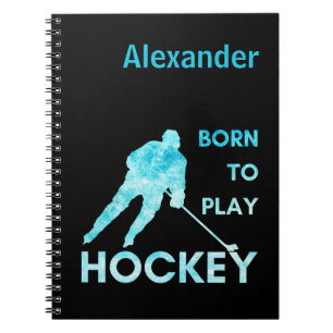 Eishockey-Notizbuch Geboren, tiefblaues Spiel zu s Notizblock