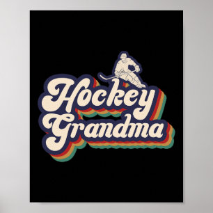 Eishockey-Oma eines Hockeyspielers Großmutter Poster