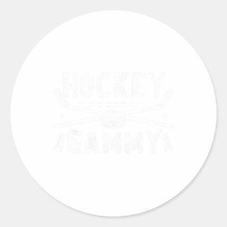 Eishockey-Oma Gammy eines Hockeyspielers Runder Aufkleber