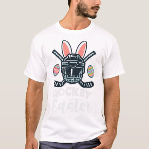 Eishockey-Oster-Helm Puck Sport Männer Jungen Kind T-Shirt