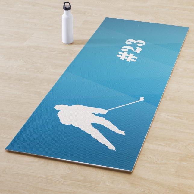 Eishockey Player Workout Mat Blue und White  Yogamatte (Beispiel)
