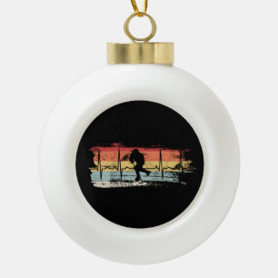 Eishockey Retro Keramik Kugel-Ornament