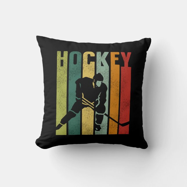 Eishockey Retro Vintag Retro Kissen (Vorderseite)