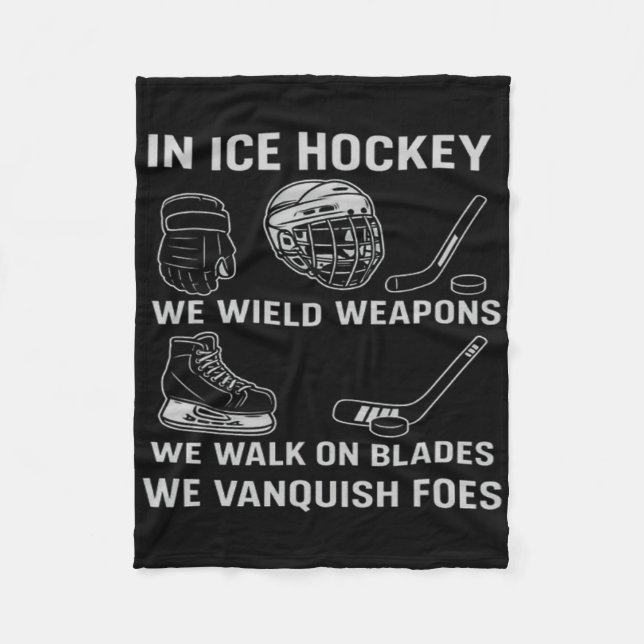 Eishockey-Rüstung rüste dich wie ein Gladiator auf Fleecedecke (Vorderseite)