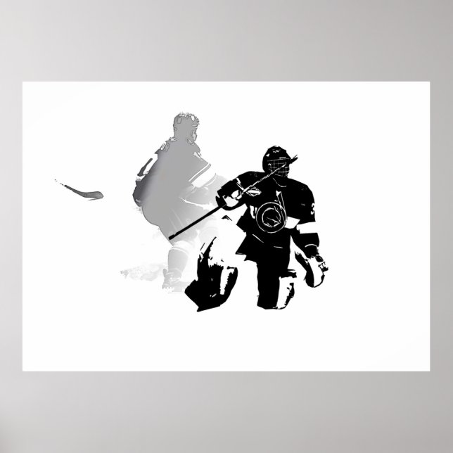 Eishockey-Saison - Goalie und Forward Poster (Vorne)