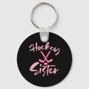 Eishockey-Schwester-Fan Frauen Mädchen Kinder Juge Schlüsselanhänger