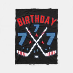 Eishockey Sieben Geburtstagsjunge 7. Party Jungen  Fleecedecke