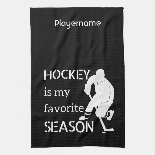 Eishockey-Skate-Handtuch - Lieblingssaison Geschirrtuch (Vertikal)