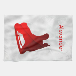 Eishockey-Skate Handtuch rot