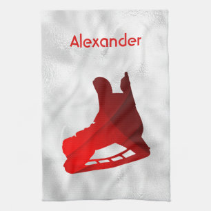 Eishockey-Skate Handtuch rot