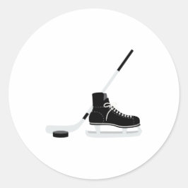 Eishockey-Skate Runder Aufkleber