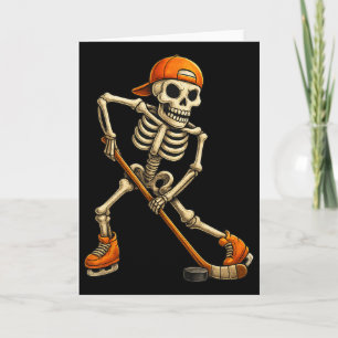 Eishockey-Skelett-Halloween-Kostüm Männer Jungen K Karte