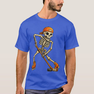 Eishockey-Skelett-Halloween-Kostüm Männer Jungen S T-Shirt