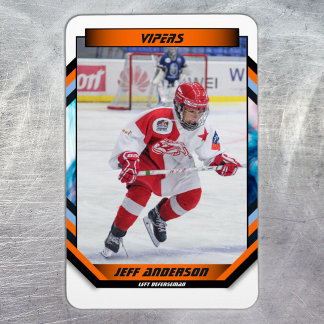 Eishockey-Spieler behalten Coole Orange Custom Magnet