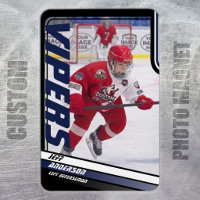 Eishockey-Spieler behalten sein Dynamisches Blau