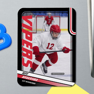 Eishockey-Spieler behalten sein Dynamisches Rot Magnet