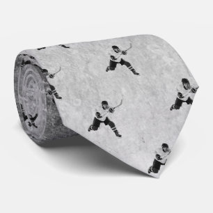 Eishockey-Spieler Black Gray Krawatte
