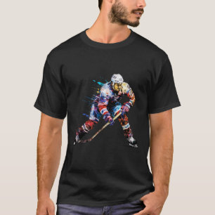 Eishockey-Spieler-Sportmeisterin im Wettbewerb T-Shirt