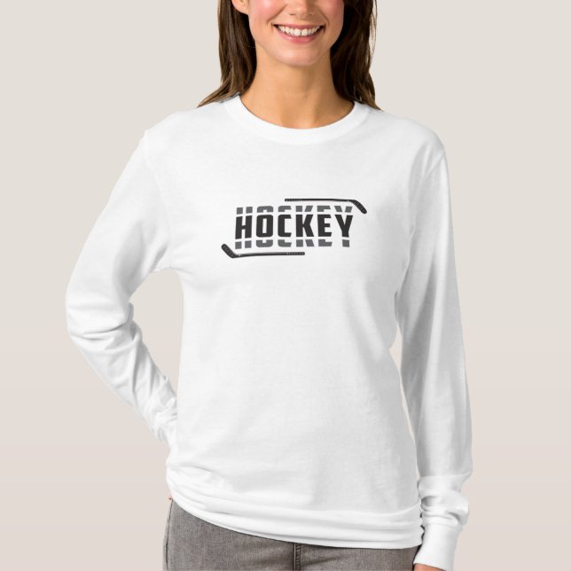 Eishockey Spieler Stick Puck Team Funny Gift Idee T-Shirt (Vorderseite)