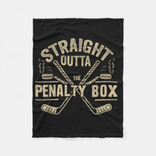 Eishockey Straight Outta Strafbank Lustige Männer Fleecedecke