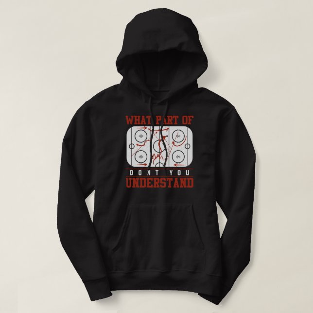 Eishockey Tactics Coach Funny Gift Ice Hockey Ess Hoodie (Design vorne)