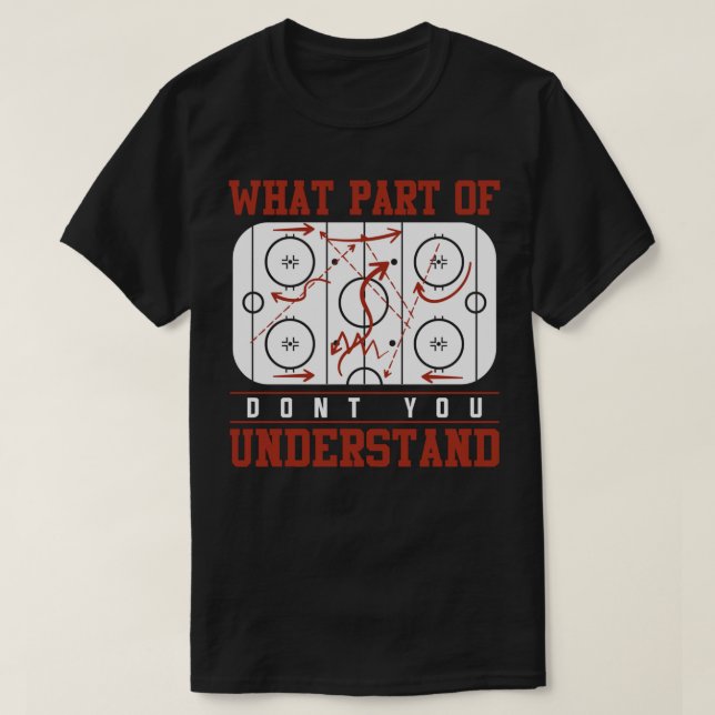 Eishockey Tactics Coach Funny Gift Ice Hockey Ess T-Shirt (Design vorne)