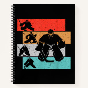 Eishockey-Torhüter Hockey-Spieler Notizbuch