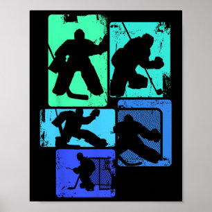 Eishockey Torwart Hockey Spieler Kinder Jungen Jug Poster