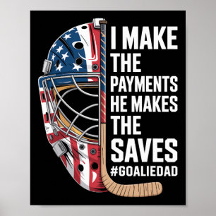Eishockey-Torwart-Vater Poster