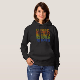 Eishockey-Typografie Hoodie