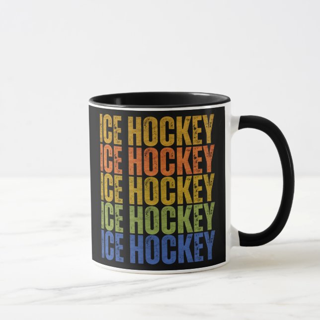 Eishockey-Typografie Tasse (Rechts)