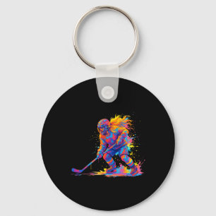 Eishockey und Eishockey-Grafik Frauen; Mädchen Schlüsselanhänger