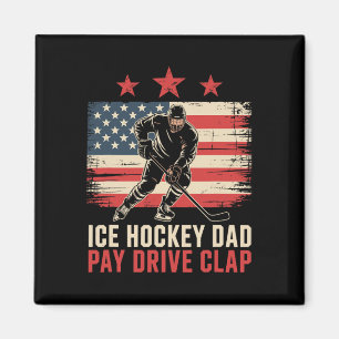 Eishockey Vater Papa Bezahlen Fahrt Klatschen Magnet